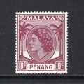 Malaysia (Penang) - 1954-57 - 10c Brown-Purple ...