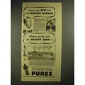 1940 Purex Bleach Ad - Linens Stay New