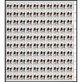 1596, MNH 13¢ Eagle Scarce Misperfed Error Shee...