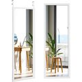 White Full Length Bedroom Mirror with Over the ...