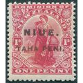 Niue 1917 1d carmine SG21 unused