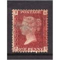GREAT BRITAIN 1858-79 QV SG44 1d RED BROWN PLAT...