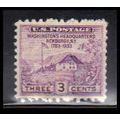 752 3c Washington's Hdqs Fine MNH O4740