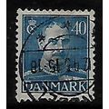 DENMARK 1942 KING CHRISTIAN X 40 ORE BLUE SG 33...