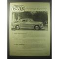 1955 Rover 60, 75 and 90 cars Advertisement - The new Rover Programme