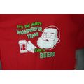 Christmas Santa Time for a Beer T Shirt Red XL ...