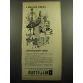 1960 Australian National Travel Association Ad - world apart yet only hours away