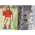 German vs England Football 2x Great Postcard s
