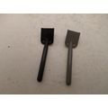 Lego - 2 x shovels - black/grey - (Parts & Pieces)
