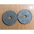 Denmark 1944 25 Ore Coin