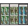 Taiwan Landscapes 3v Blocks of 4 1983 MNH SG#14...
