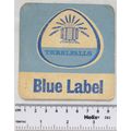 vintage Beer Mat - Threlfalls Blue Label