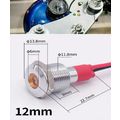 1 x 12mm LED DASH PANEL WARNING LIGHT 12-24V CA...