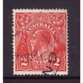 AUSTRALIA 1922 SG 63 2d BRIGHT ROSE SCARLET FIN...