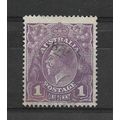 Australia.SG57 1d Violet.Variety Unchecked.Moun...