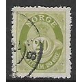 NORWAY 1893 POST HORN TYPE D 20 ORE GREEN SG 53...