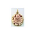 Iron Oxide Porcelain Brass Wire Wrap Pendant 4