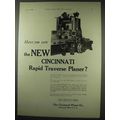 1922 Cincinnati Rapid Traverse Planer Ad, Have ...
