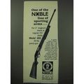 1962 Noble Model 602 Shotgun Ad - Sporting Arms