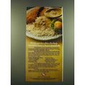 1983 Rice council of America Ad - Parsley Mushroom Gravy recipe