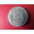 1948 FRANCE TWO FRANCS B MINT MARK FREE POST. (...