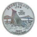 Rhode Island State Quarter Fridge Magnet