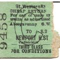 G.W.R. Edmondson Ticket - Abergavenny to Newpor...