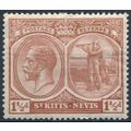 KGV: 1½d - St Kitts & Nevis 1929 - NM H - SG 40a