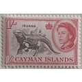 Cayman Islands QEII 1962 1s Sepia & Rose Red Mo...