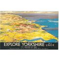 RAIL ADVERISING L.N.E.R . EXPLORE YORKSHIRE CAR...