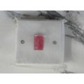 Electrical Switch Mains Faceplate White Red sin...