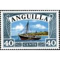 Anguilla QEII 1968 40c Ships Schooner Mounted M...