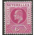 Seychelles 1903 SG48 6c Carmine Mounted Mint