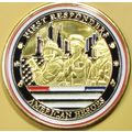 First Responders. Challenge Coin. 1.50". Gold T...