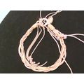 Gold Pink Multi String Bracelet