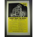 1955 Kodak 16mm Royal Projector Ad - Kodak's Fi...
