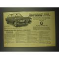 1968 BMW 2000 CS/CA Coupe Ad - The connoisseur's choice