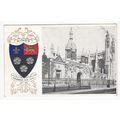 King's College with Heraldic Crest Oxford Postcard