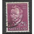 NETHERLANDS 1954 CULTURAL 25c + 8c PURPLE VINCE...