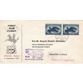 Netherlands 1957 KLM First Flight Amsterdam-Hou...