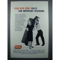 1960 America Fore Insurance Ad - Important Deci...