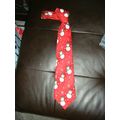 Whimsical John Ashford Red Snowman Silk Neck Tie