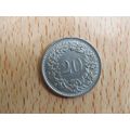 Switzerland 1966 20 Rappen Coin