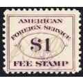 RW22, Used $1 Consular Stamp - Nice and Sound -...