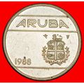 Ⰶ NETHERLANDS (1986-2023): ARUBA ★ 25 CENTS 198...