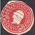 USA Pre-paid 2 cents red - Washington - embossed