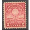 655 2c Edison's First Lamp Barely Clears MNH Q0722