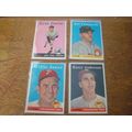 1958 Topps, 4-Cards #'s 171, 181, 191, 296, Nic...