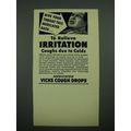 1938 Vicks Cough Drops Ad - Give Your Throat Th...