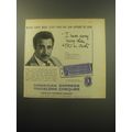 1959 American Express Travelers Cheques Advertisement - Gilbert Roland